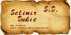 Selimir Dukić vizit kartica